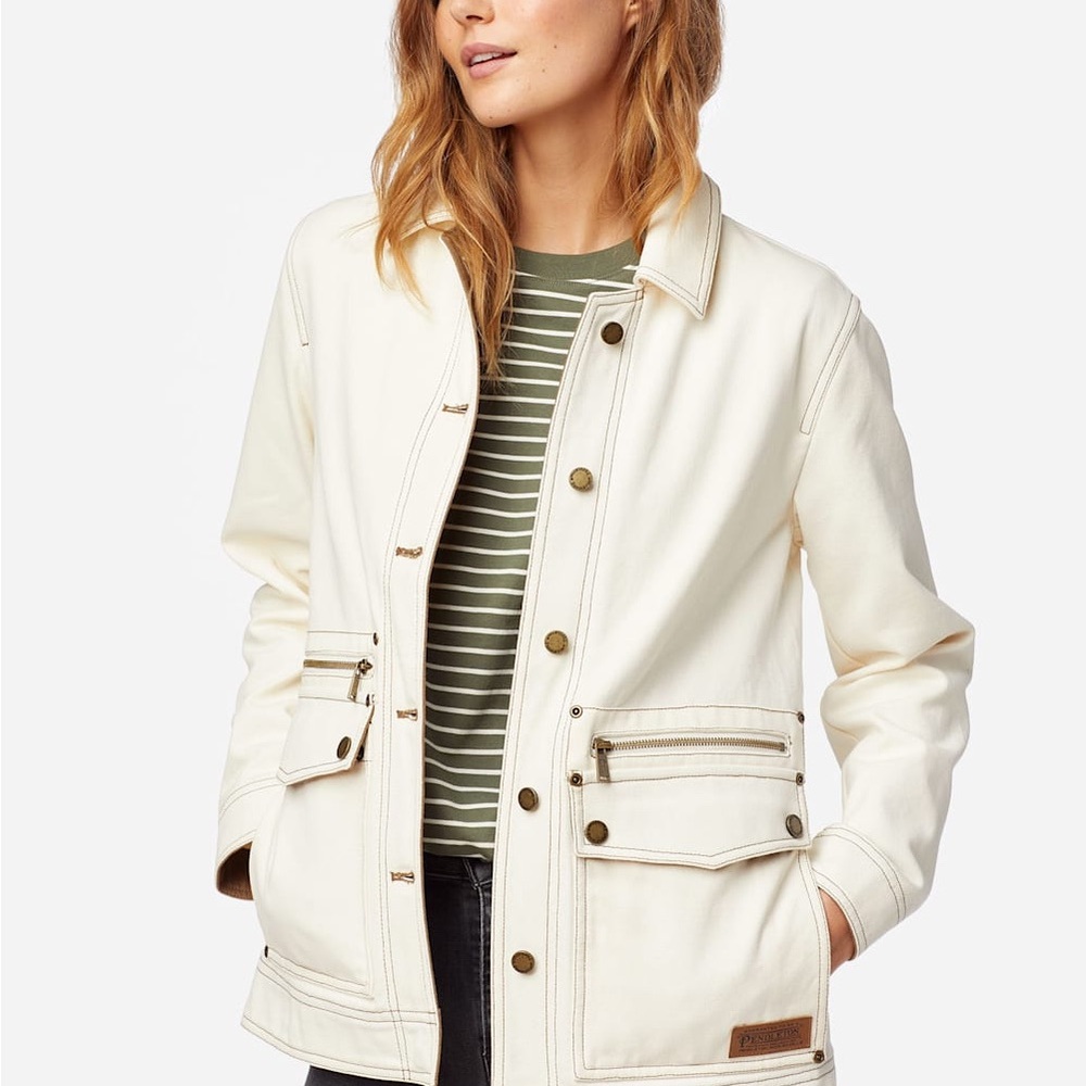 PENDLETON WOMEN'S RAMBLE CREEK CANVAS BARN COAT ~ NWT RETAIL $175